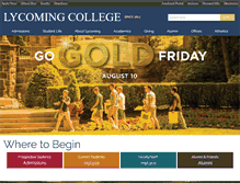 Tablet Screenshot of lycoming.edu